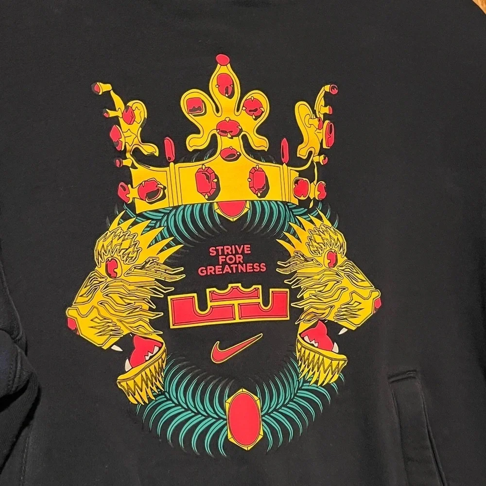 Nike LeBron James Crowned Lion Pullover Hoodie